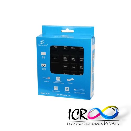 Teclado Flexible Ele-GateTC-02-109 US/PS/2