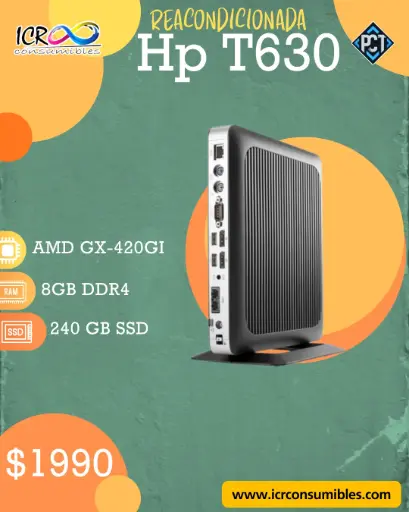 Mini CPU HP T630 SSD 240gb Ram 8 gb DDR4 AMD Radeon Gx-420GI