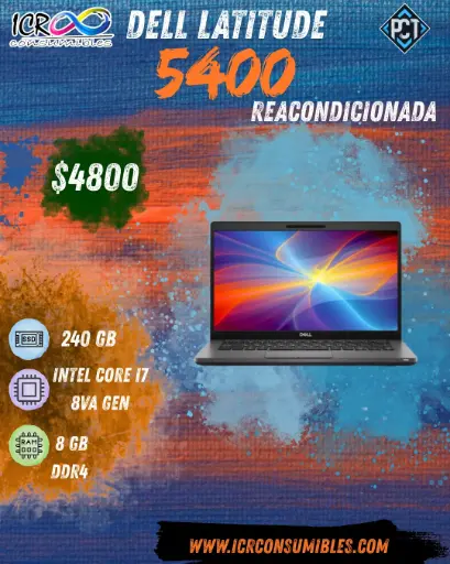 Laptop Dell Latitud 5400 Reacondicionada SSD 240gb Ram 8gb 14´´