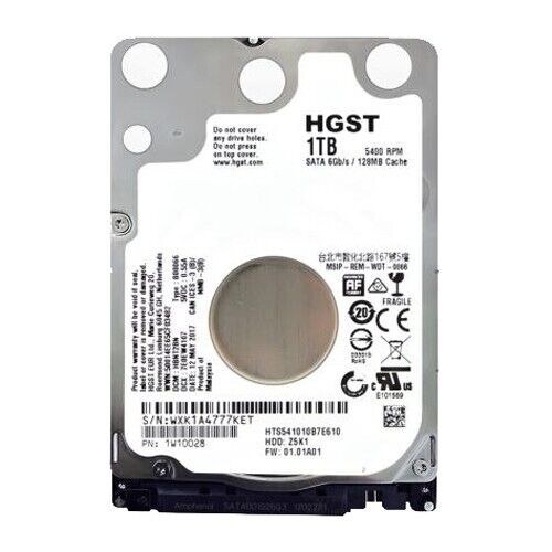 Disco Duro HDD HGST 1TB Sata 6Gb/s  /120MB Caché  reacondicionado