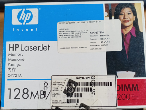 Memoria 128mb sdram di q7721a para h cp6105 CP6015 3800 4700