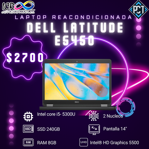 Laptop Delll Latitude E5450 240 gb 8gb ram 