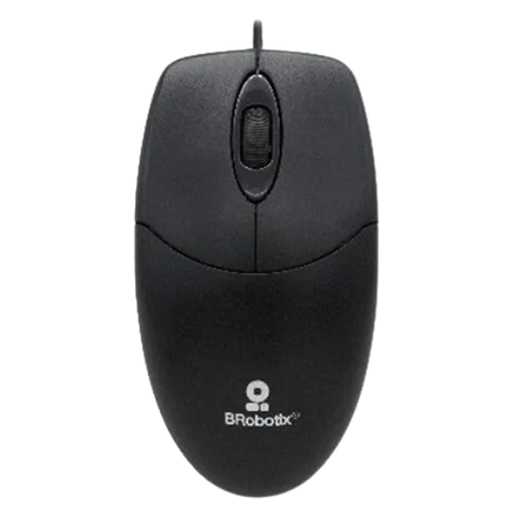 Mouse BRobotix Modelo: 497202 Óptico K1, Alámbrico, USB, Negro